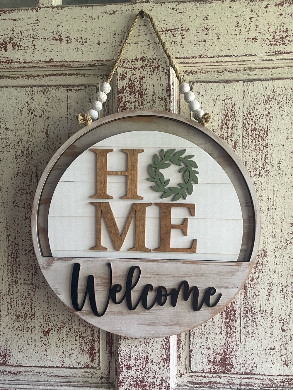 Interchangeable Welcome Sign - with “HOME” insert.